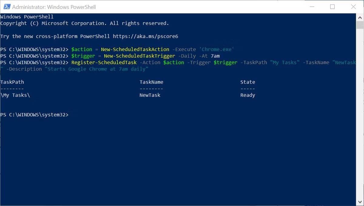 صورة لـ كيفية إنشاء مهام مجدولة في Windows باستخدام PowerShell (ولماذا؟) | 1YGkuDTXcIAyMkZlNv5NsFg-DzTechs