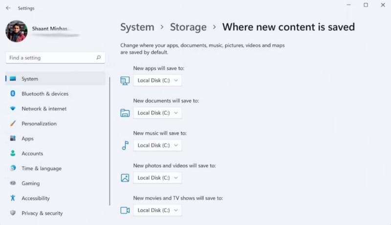 صورة لـ كيفية تغيير مكان الحفظ الافتراضي للملفات والمجلدات على Windows | 1kD3uMA4KZa4aBwleWzucBQ-DzTechs