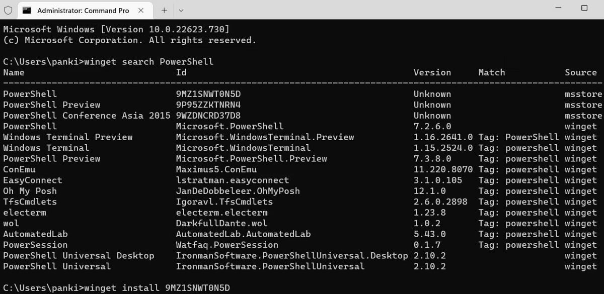 صورة لـ كيفية تثبيت أو تحديث PowerShell على Windows 11 | 1ACJs0rIe0-9lzhABxYV2YQ-DzTechs