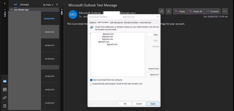 صورة لـ كيفية إضافة عناوين البريد الإلكتروني في Outlook إلى القائمة البيضاء | 1urtbW2ILnzE06C_hmzdAmg-DzTechs