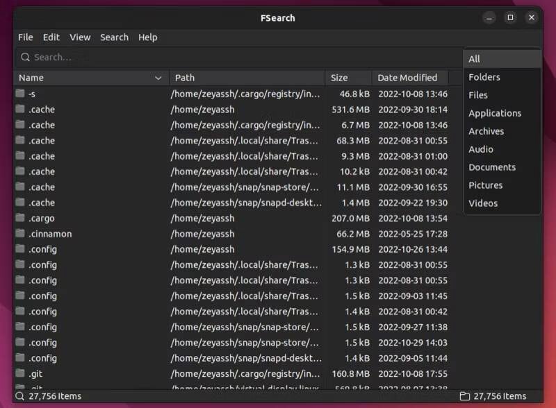 صورة لـ كيفية استخدام FSearch للعثور على الملفات والمجلدات بسرعة على Linux | 1c6G1jjd_n8a-NCSVrCO_qA-DzTechs