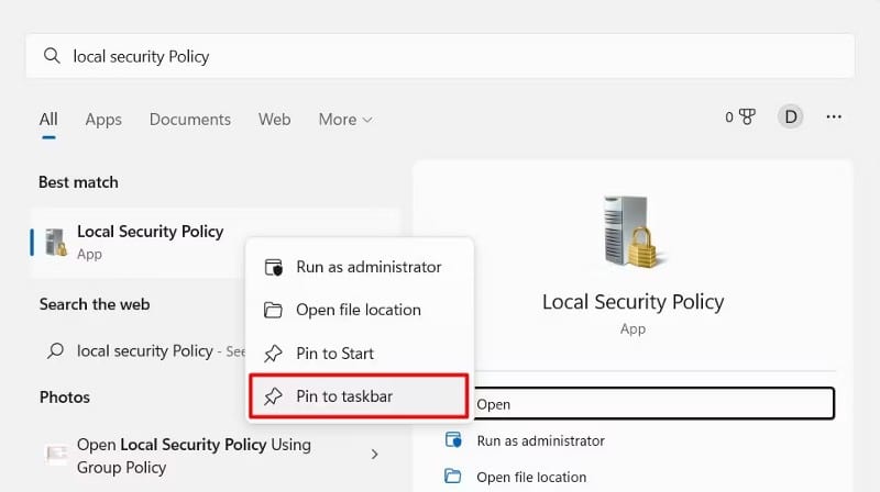 صورة لـ كيفية فتح سياسة الأمان المحلية في Windows 11 | 1rO8cGFCYF4xL5UZgChVrOw-DzTechs