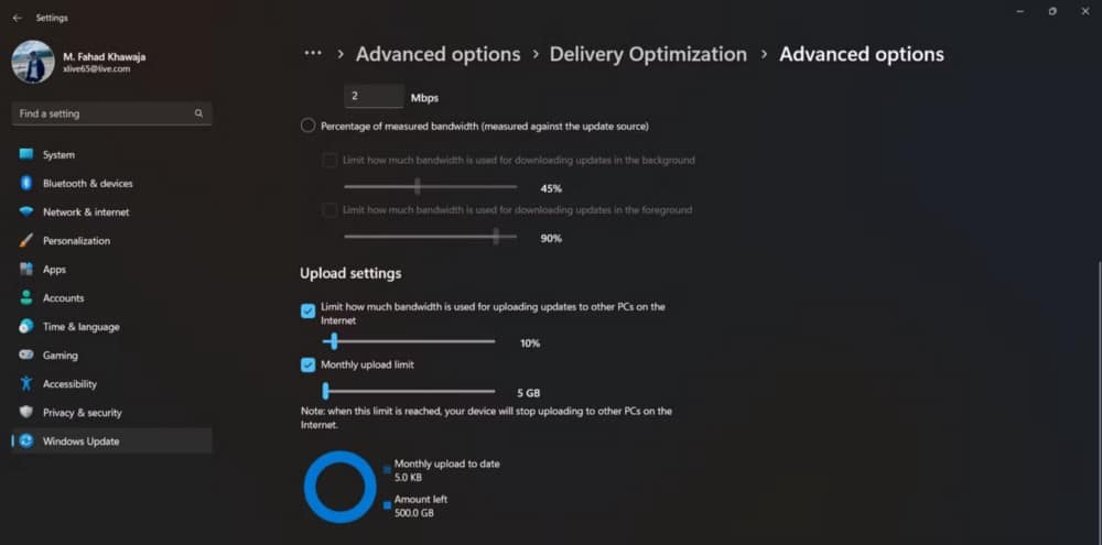 صورة لـ كيفية تحديد النطاق الترددي للشبكة الذي تستخدمه تحديثات Windows | 1IO727Pti8lGAbuS7x72uWQ-DzTechs