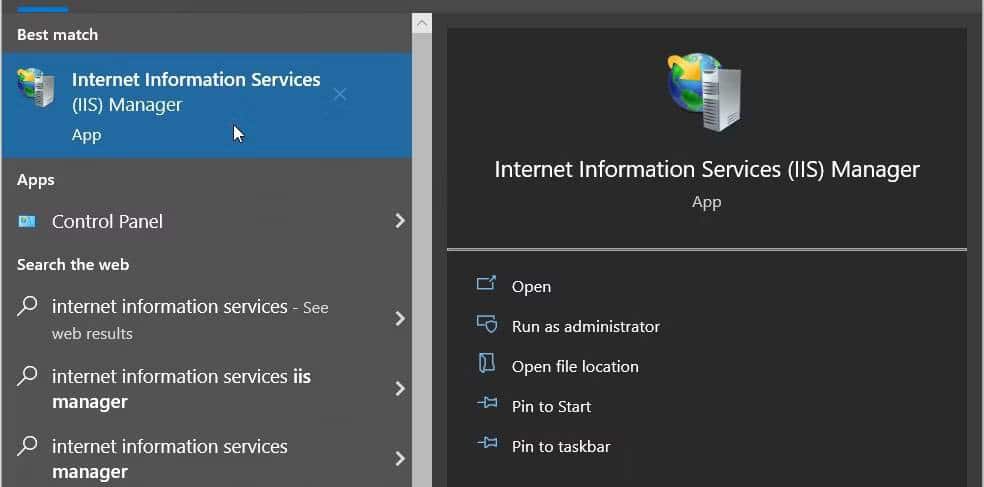 صورة لـ طرق فتح مدير “خدمات معلومات الإنترنت” (IIS) لـ Windows | 1QqVPCZnT7uWZf_D4B_zxBQ-DzTechs