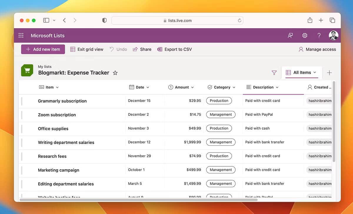 صورة لـ طرق لتنظيم سير عملك باستخدام Microsoft Lists | 1MG5m1xok6h6JsmMIjuej2Q-DzTechs