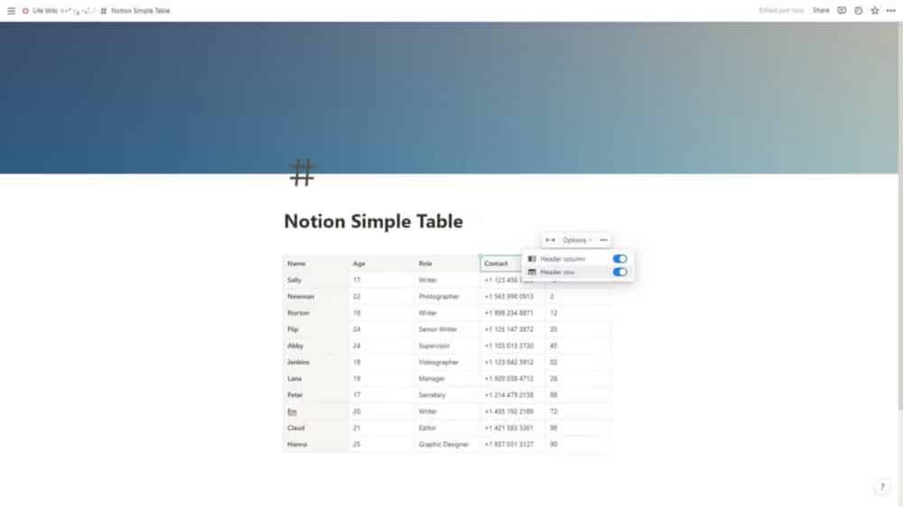 صورة لـ ما هي الجداول البسيطة في Notion؟ كل ما تحتاج إلى معرفته | 1lMvzLGtxs58XNJbup2qwXw-DzTechs