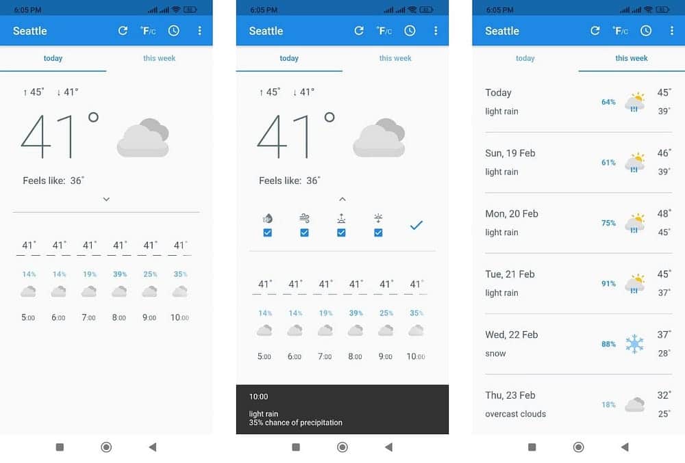 صورة لـ أفضل تطبيقات وأدوات الطقس الخالية من الإعلانات لنظام Android | 10H9nXEpflcd0DowhBIG43w-DzTechs