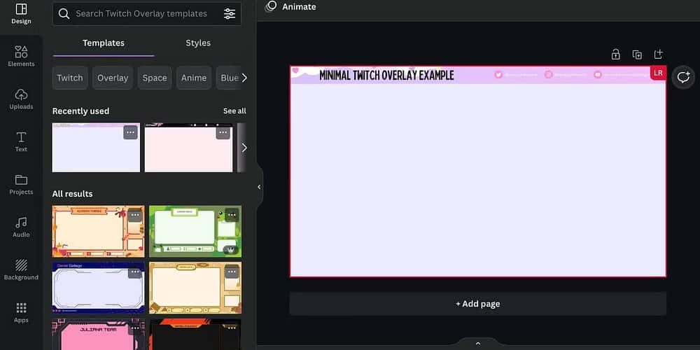 صورة لـ كيفية إنشاء تراكبات Twitch أثناء البث المُباسر على Canva | 134KGj4sNTcevzftViCH2Rg-DzTechs