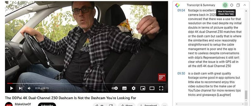 صورة لـ إضافات Chrome المدعومة بالذكاء الاصطناعي لتلخيص فيديوهات YouTube | 1JYA8psY-di4Szwu9BUQYGQ-DzTechs