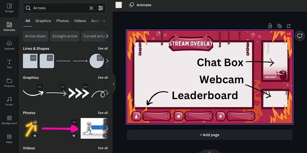 صورة لـ كيفية إنشاء تراكبات Twitch أثناء البث المُباسر على Canva | 1NngDBJxmrtntNelkiUuR2A-DzTechs