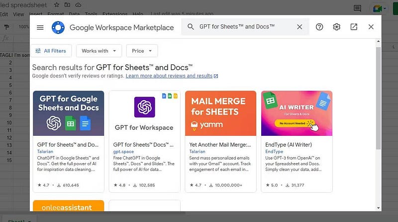 صورة لـ كيفية استخدام ChatGPT على “جداول بيانات Google” من خلال GPT for Sheets™ and Docs™ | 1SQ0aN7bbObjKkIAVish-9A-DzTechs