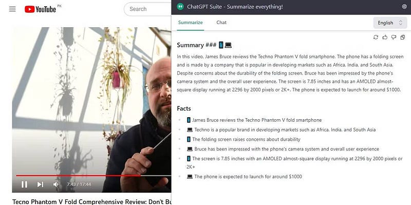 صورة لـ إضافات Chrome المدعومة بالذكاء الاصطناعي لتلخيص فيديوهات YouTube | 1hjVVe5p44SI9vMxOX4fm6w-DzTechs