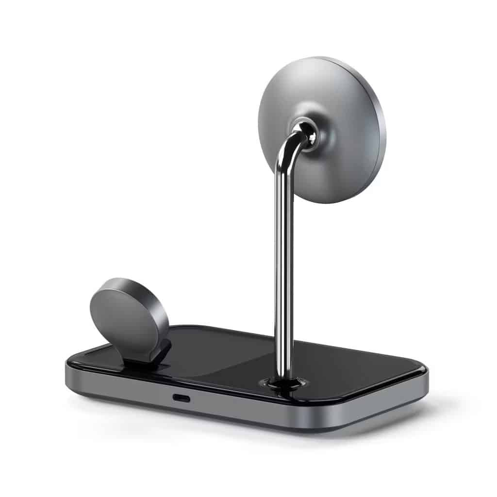 صورة لـ أفضل محطات الشحن 3 في 1 لمُنتجات Apple | Satechi-3-in-1-Magnetic-Wireless-Charging-Stand_2.avif_