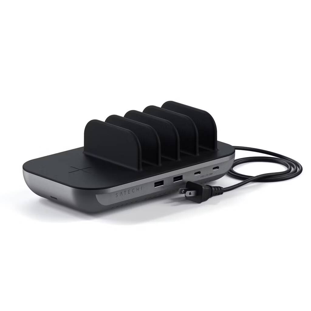 صورة لـ أفضل محطات الشحن 3 في 1 لمُنتجات Apple | Satechi-Dock5-Multi-Device-Charging-Station-Design.avif_