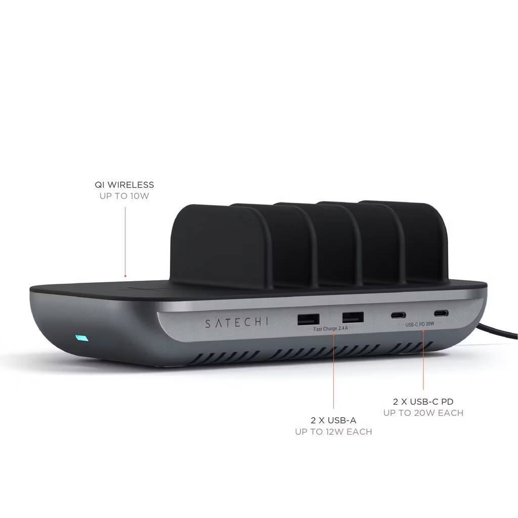 صورة لـ أفضل محطات الشحن 3 في 1 لمُنتجات Apple | Satechi-Dock5-Multi-Device-Charging-Station-Ports.avif_.avif_
