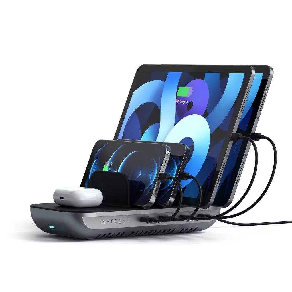 صورة لـ أفضل محطات الشحن 3 في 1 لمُنتجات Apple | Satechi-Dock5-Multi-Device-Charging-Station.avif_