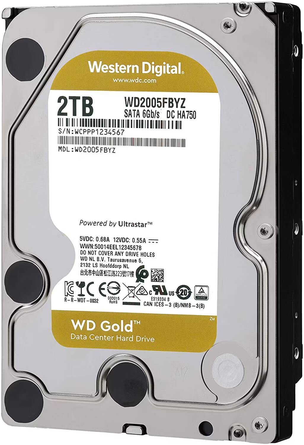 صورة لـ أفضل محركات الأقراص الصلبة الأكثر موثوقية | WD-Gold-WD2005FBYZ-drive.avif_
