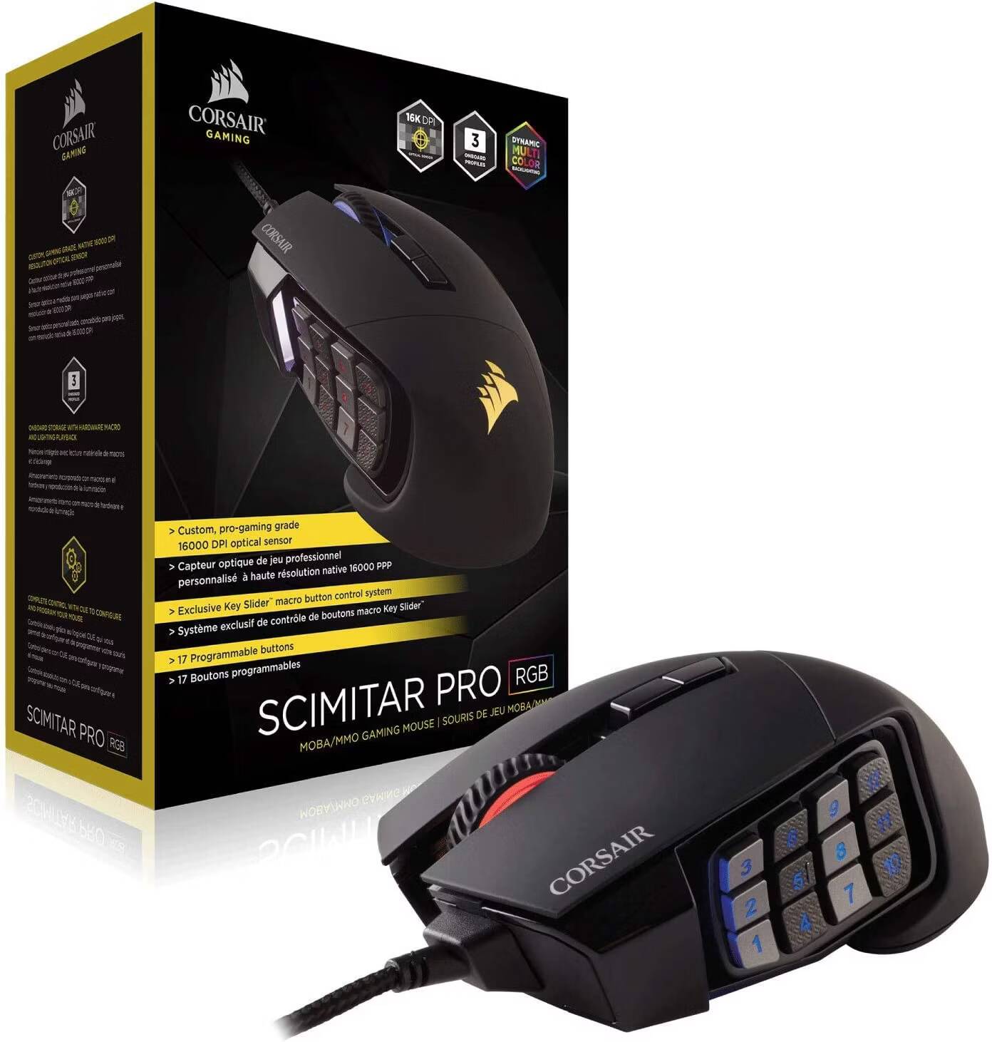 صورة لـ أفضل مجموعة من أجهزة الماوس المُخصصة للألعاب للأيادي الصغيرة | corsair-scimitar-pro-2.avif_