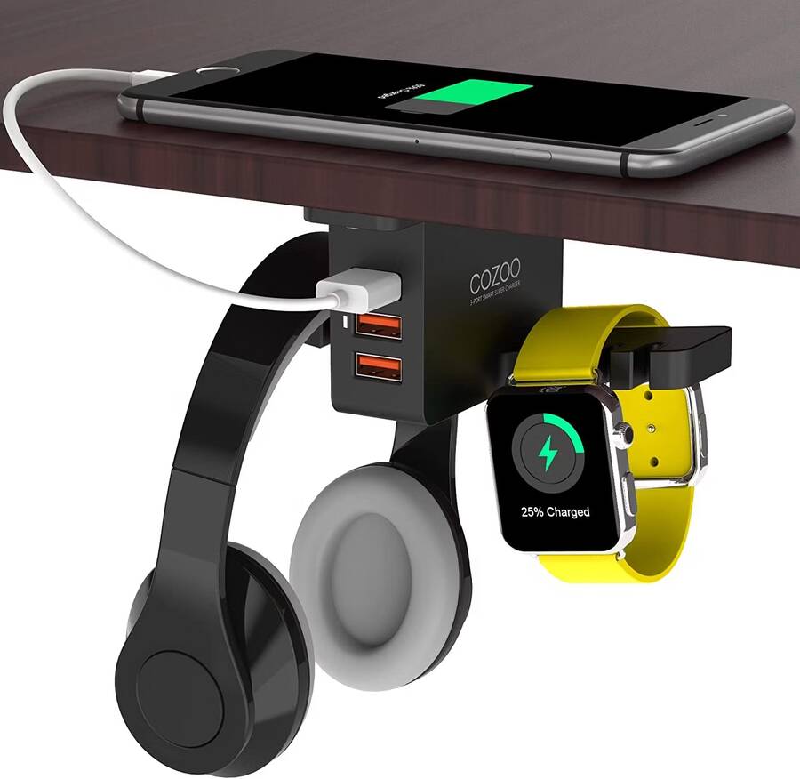 صورة لـ أفضل أجهزة تنظيم المكاتب ومُلحقاتها | cozoo-headset-holder-mount.avif_