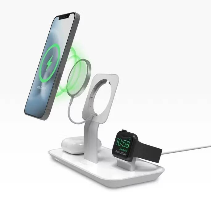 صورة لـ أفضل محطات الشحن 3 في 1 لمُنتجات Apple | mophie-3-in-1-Stand-for-MagSafe-Charger_1.avif_