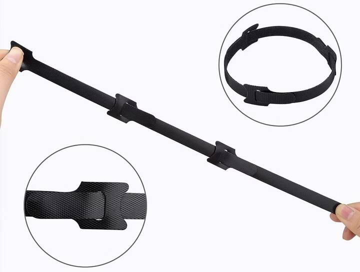 صورة لـ أفضل أجهزة تنظيم المكاتب ومُلحقاتها | newlan-reusable-cable-ties-linked-together.avif_