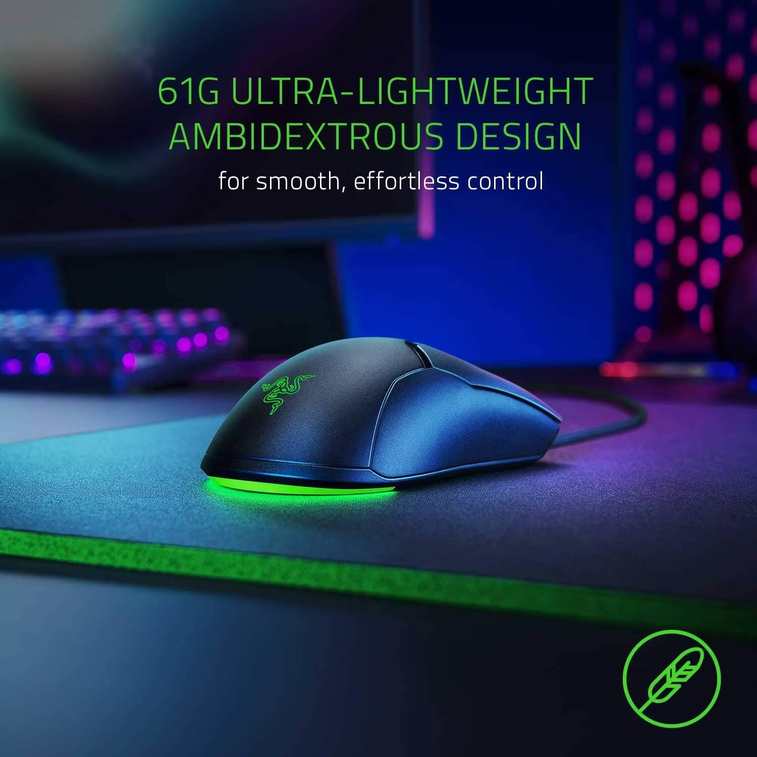 صورة لـ أفضل مجموعة من أجهزة الماوس المُخصصة للألعاب للأيادي الصغيرة | razer-viper-mini-1.avif_