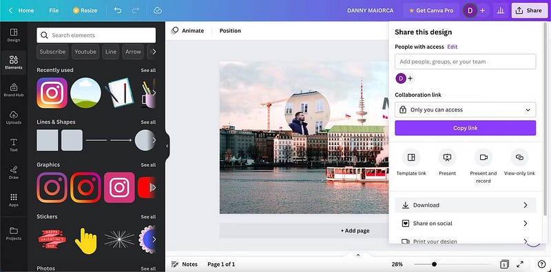صورة لـ كيفية إنشاء غلاف لقناتك على YouTube باستخدام Canva | 1OoTMFSIET8GaKx3ASRMosw-DzTechs
