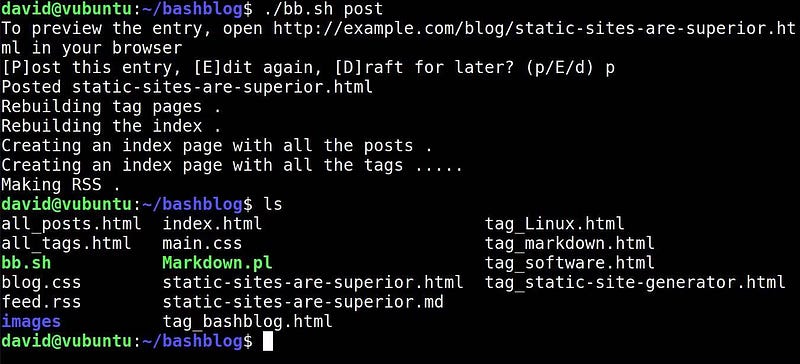 صورة لـ إنشاء موقع ويب ثابت بمظهر رائع من Terminal على Linux باستخدام Bashblog | 1dnhrX_AeUKYQeb4Sdj5DFA-DzTechs
