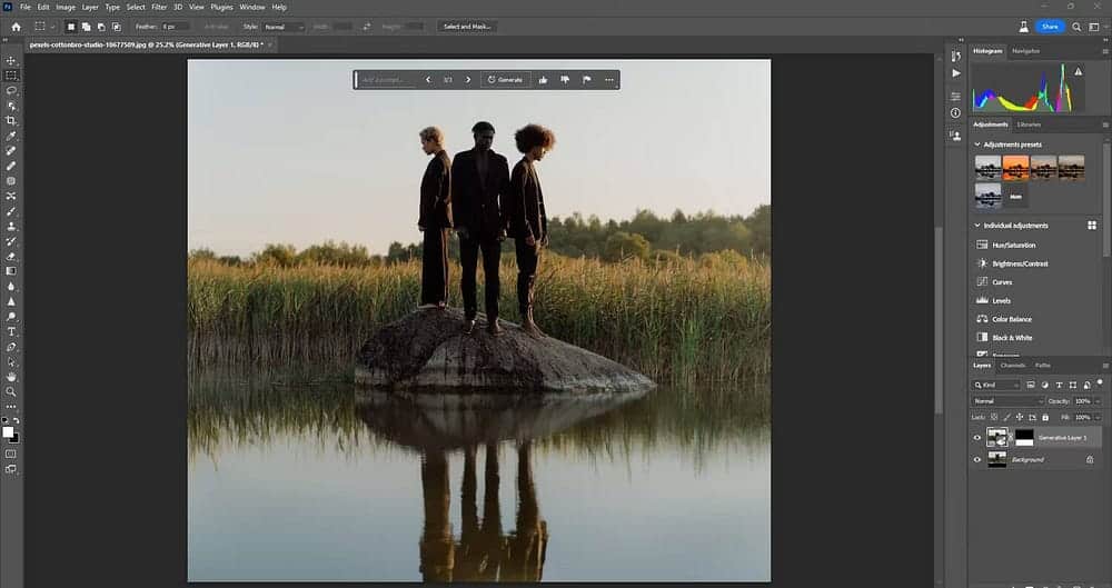 صورة لـ طرق لاستخدام Generative Fill لتحسين صورك في Photoshop | 1vvfzsRbHFPK9EW2tYJ77xQ-DzTechs