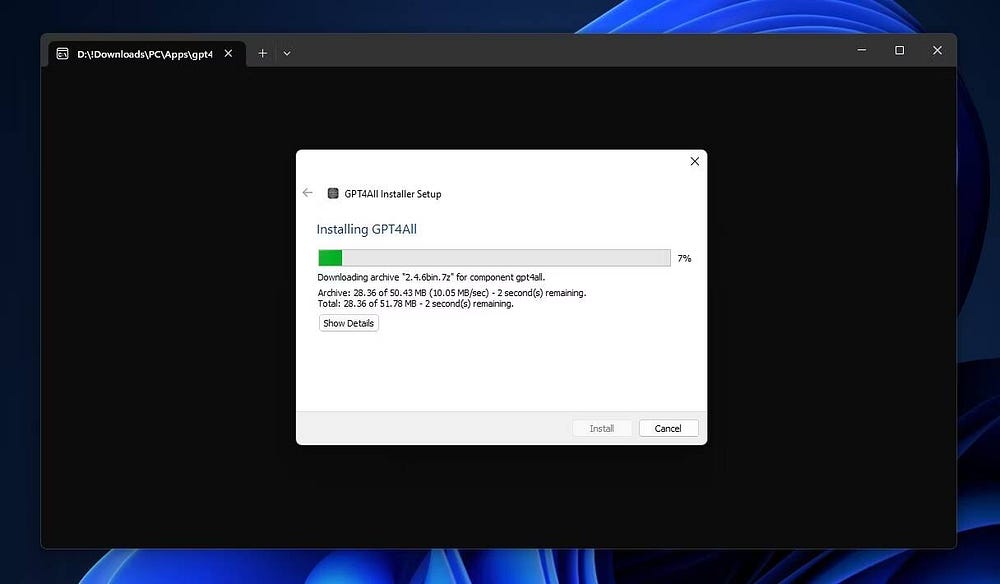 صورة لـ تشغيل نسخة من ChatGPT محليًا ومجانًا على Windows باستخدام GPT4All | 137ASdocNuHKZuph46Z83Gw-DzTechs