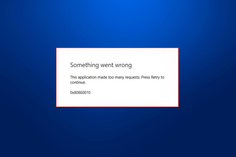 صورة لـ طرق لإصلاح خطأ “قدم التطبيق طلبات كثيرة جدًا” (0x80860010) على Windows | 14aGtDUsCE8We-JR61-jq8A-DzTechs