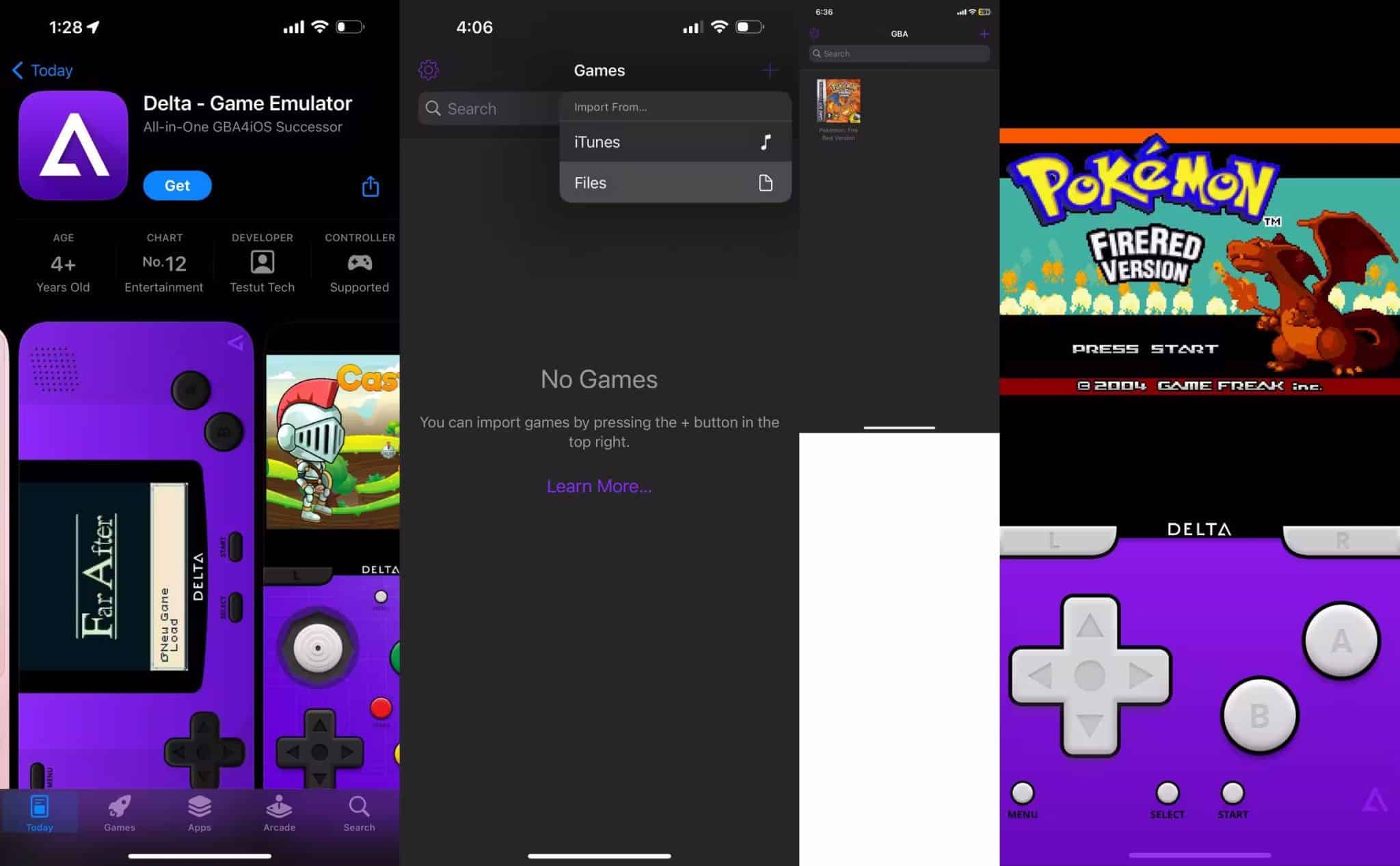 صورة لـ كيفية تشغيل ألعاب Pokémon على الـ iPhone أو الـ iPad | 1delta-emulator-app-page-on-the-app-store-scaled