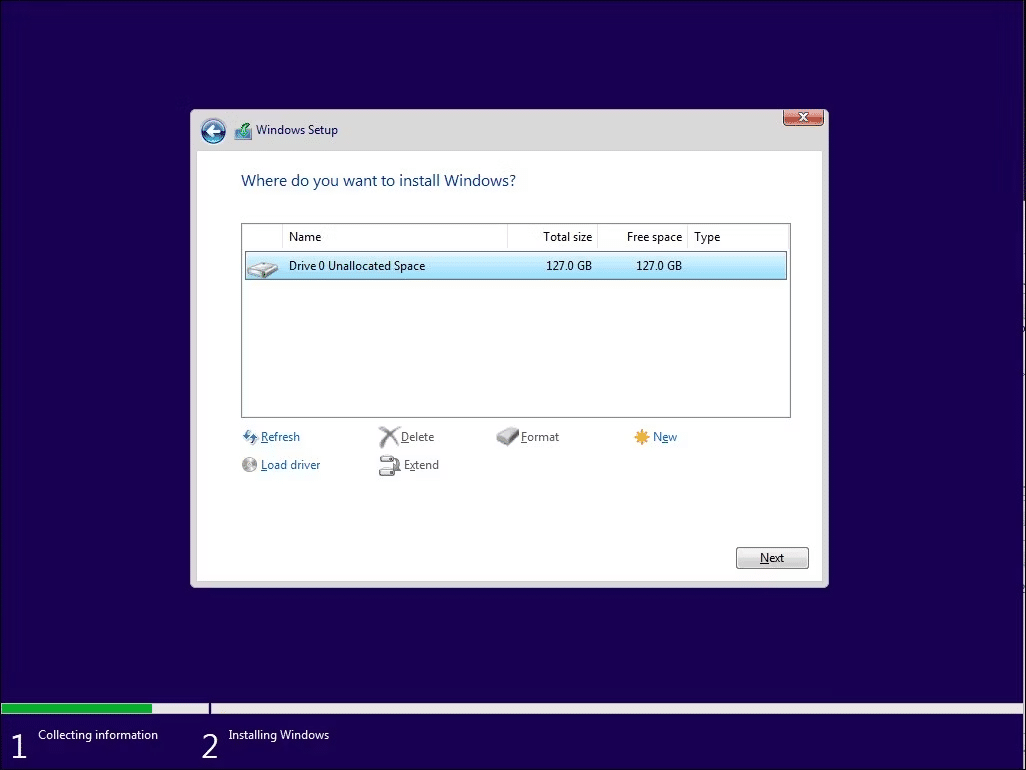 صورة لـ كيفية تثبيت وإعداد Windows 11 بدون اتصال بالإنترنت | windows-11-setup-select-installation-drive