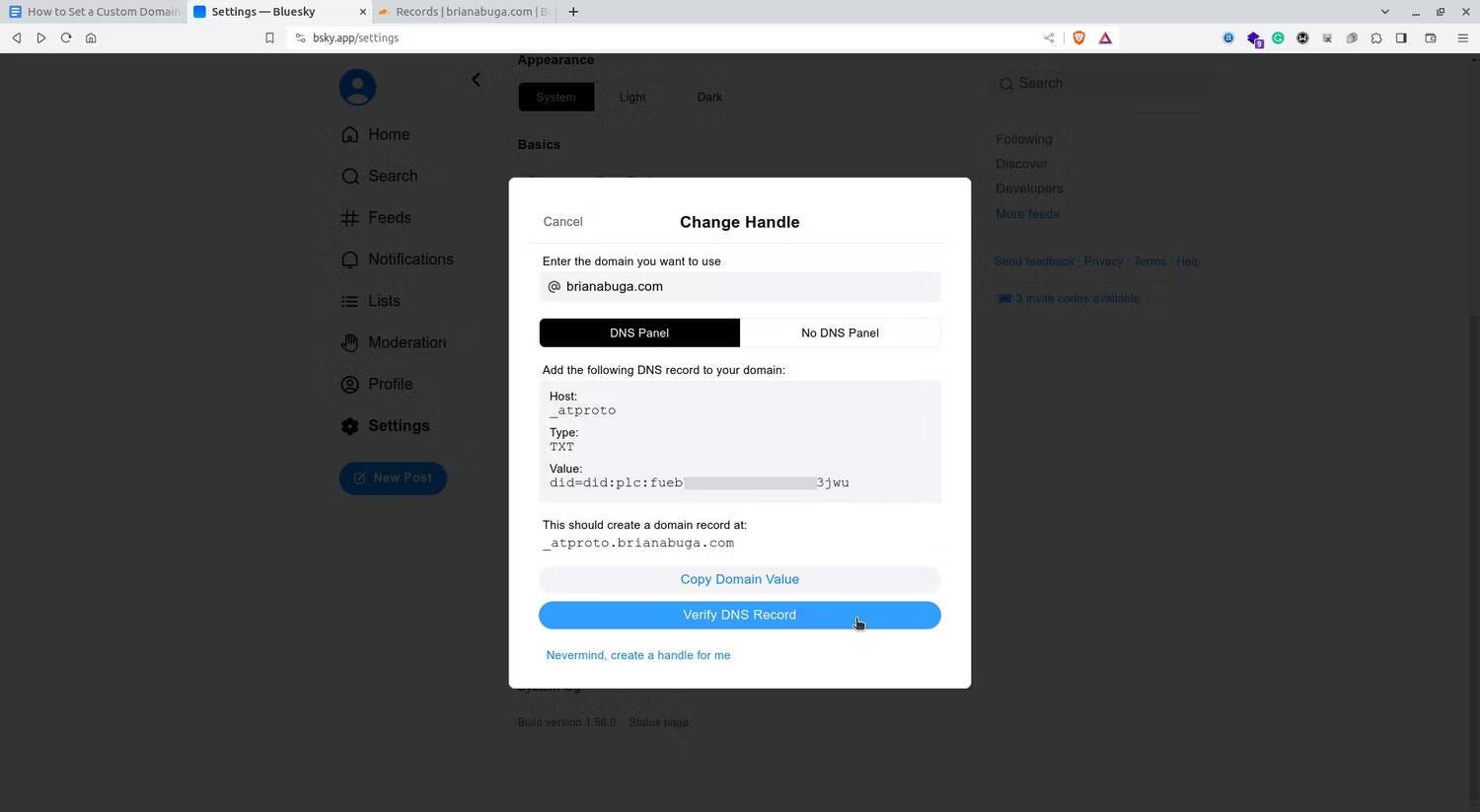 صورة لـ كيفية تعيين اسم نطاق مُخصص لملفك الشخصي على Bluesky | 1gdvw29mHWd1uhffWGyCS2A-DzTechs