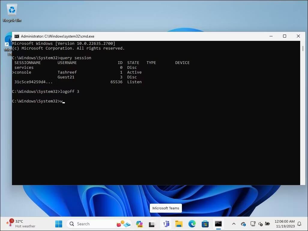 صورة لـ كيفية تسجيل خروج المُستخدمين الآخرين على Windows 11 لتحسين إدارة الحسابات | 1AWRbqg3JSxeZVsvG2RJq9g-DzTechs
