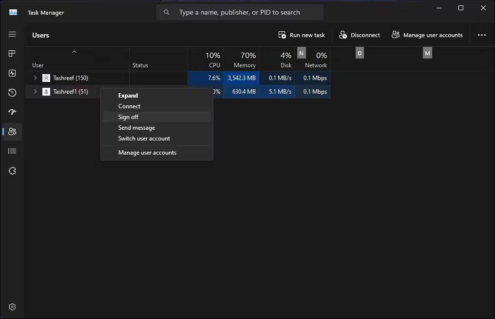 صورة لـ كيفية تسجيل خروج المُستخدمين الآخرين على Windows 11 لتحسين إدارة الحسابات | 1qGTYyyTHXG-SL1QKu4uVAQ-DzTechs