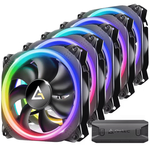 صورة لـ أفضل مراوح RGB المُتاحة لتحسين تجربة التبريد على الكمبيوتر الخاص بك | antec-120mm-rgb-fan-in-black.avif_