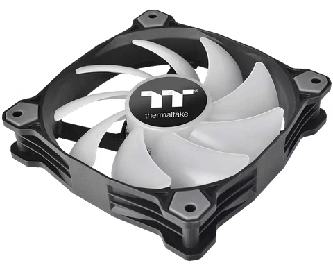 صورة لـ أفضل مراوح RGB المُتاحة لتحسين تجربة التبريد على الكمبيوتر الخاص بك | thermaltake-pure-12-rgb-fan-with-black-finish.avif_