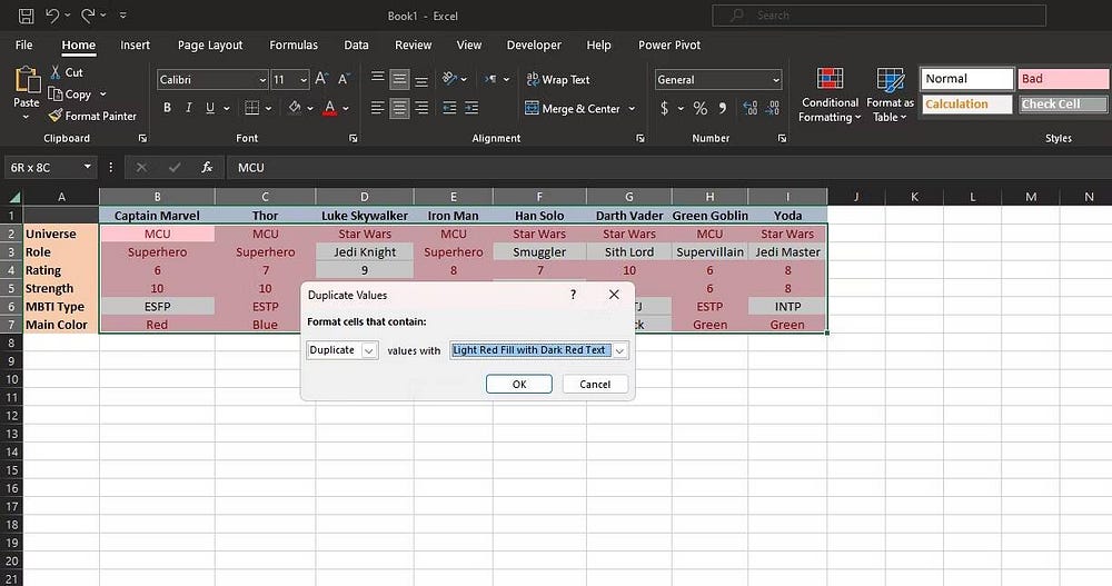 صورة لـ كيفية البحث عن التكرارات وتمييزها في Excel | 1In1qrA4B5V4e9lNwO6tHAA-DzTechs