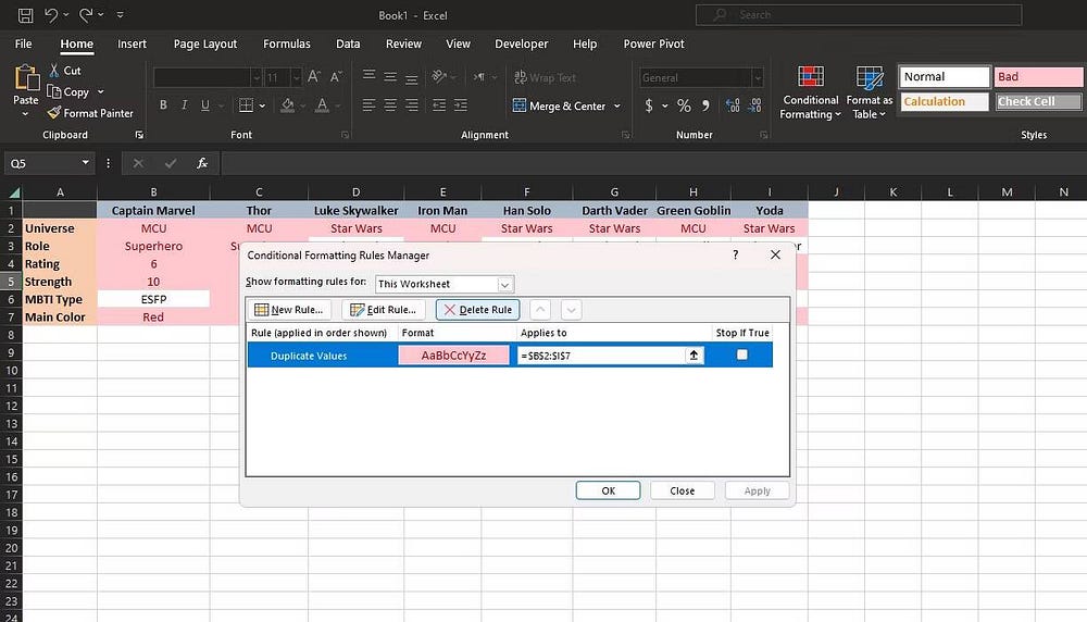 صورة لـ كيفية البحث عن التكرارات وتمييزها في Excel | 1ODlzJYA9wgxPygboaIdoyg-DzTechs