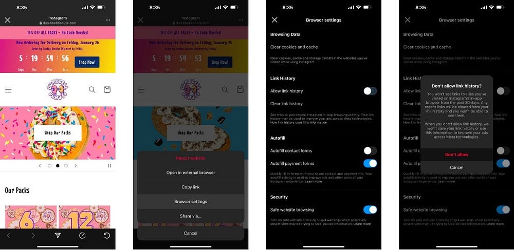 صورة لـ كيفية تشغيل سجل الروابط أو تعطيله على Instagram لإدارة خصوصيتك | 1X-5Wmy2Yzo4pgKZPjz6pYQ-DzTechs