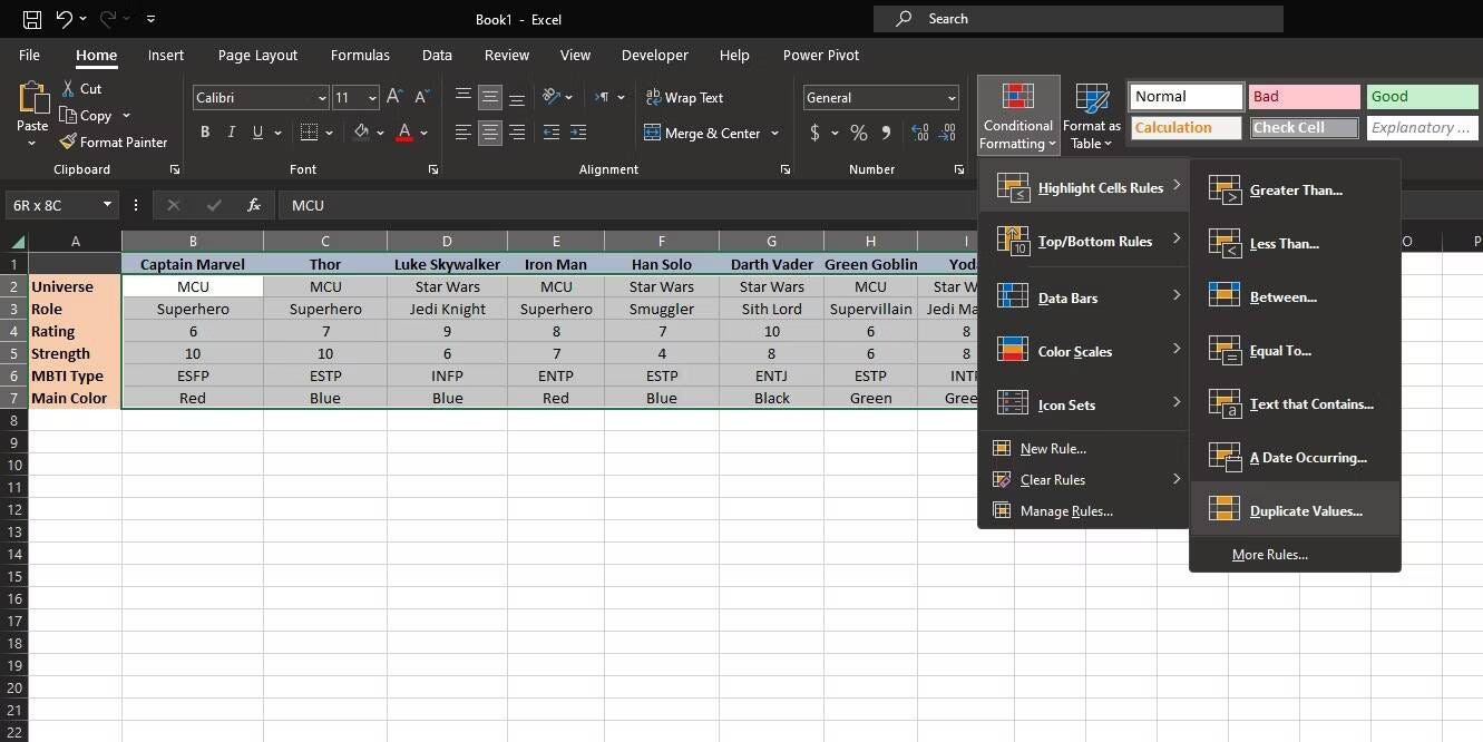 صورة لـ كيفية البحث عن التكرارات وتمييزها في Excel | 1_1Mpxw9DfYV4BhgI2XL84xig-DzTechs