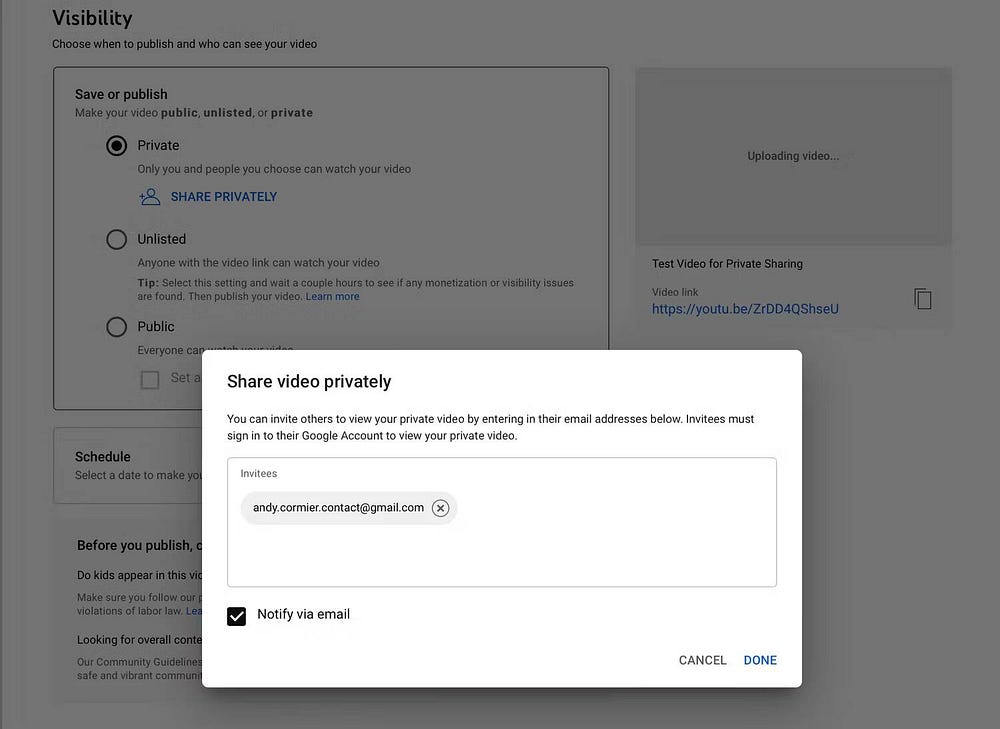 صورة لـ كيفية مُشاركة ومُشاهدة فيديوهات YouTube الخاصة | 1bIswhXCTe5-FhWhq2yqj5A-DzTechs