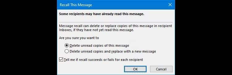صورة لـ كيفية استدعاء رسالة بريد إلكتروني مُرسَلة في Outlook أو استبدالها | 1dJcO4lvWVTDxUPQ6-D8EVA-DzTechs