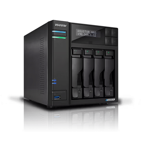 صورة لـ اختيار أفضل NAS مُتاح لخادم الوسائط المنزلي: دليل الشراء والمُقارنة | asustor-lockerstor-4-gen2-as6704t.avif_
