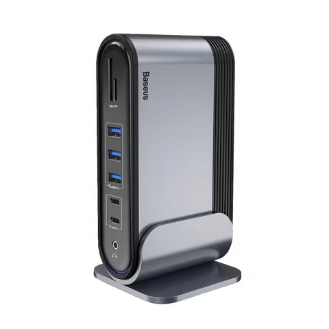 صورة لـ أفضل قواعد التوصيل المُخصصة لـ ASUS ROG Ally المُتاحة في هذا العام | baseus-17-in-1-docking-station-standing-upright.avif_
