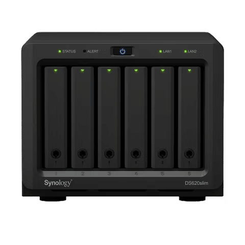 صورة لـ اختيار أفضل NAS مُتاح لخادم الوسائط المنزلي: دليل الشراء والمُقارنة | synology-diskstation-ds620slim.avif_