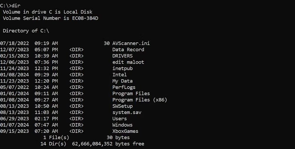 صورة لـ كيفية التنقل في الدلائل والمجلدات باستخدام موجه أوامر Windows | 1054E4CkFze10-0BYvNHlgw-DzTechs
