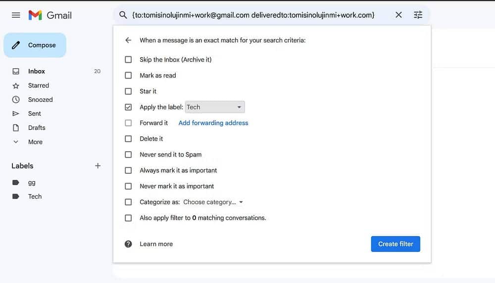صورة لـ تنظيم بريدك الوارد في Gmail: دليل فعّال لإنشاء وإدارة قواعد فلترة الرسائل بكفاءة | 1v85CSvCneJ3OSQLJAAYPFA-DzTechs