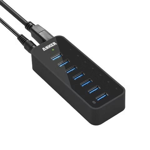 صورة لـ أفضل مُوزعات ومحاور USB لجهاز PS5 لتعزيز تجربة ألعابك | anker-7-port-usb-3-0-data-hub.avif_